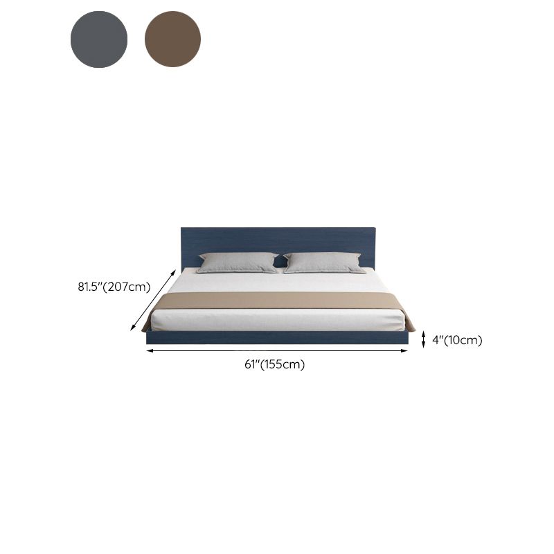 Solid Wood Platform Bed Mid-Century Modern Platform Bed Frame Mattress Included