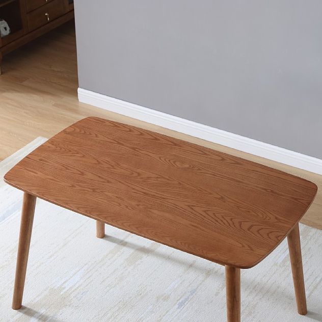 Glam vaste houten rechthoekige vorm eettafel bruine standaard eettafel voor keuken
