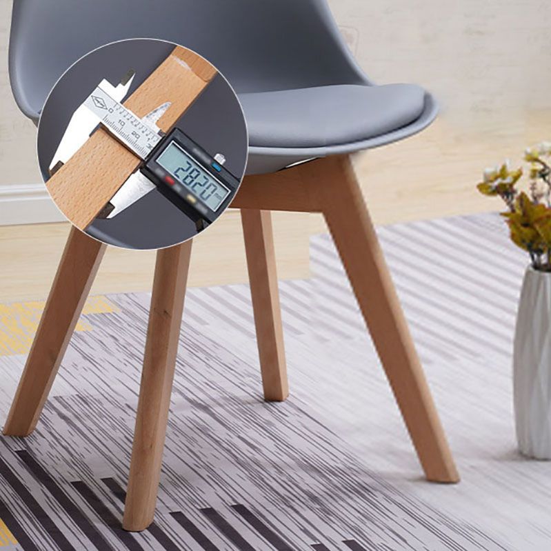 Sedie da cucina in stile contemporaneo sedia laterale senza braccio con gambe in legno