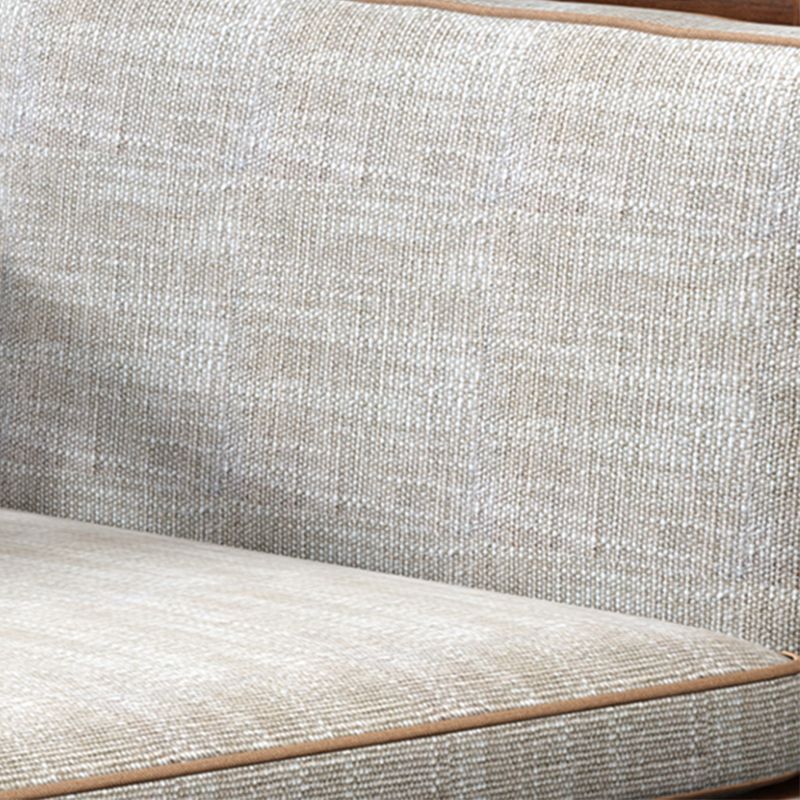 Cushioned Cotton Blend Chaise Lounge Daybed in Walnut of 72.4" W