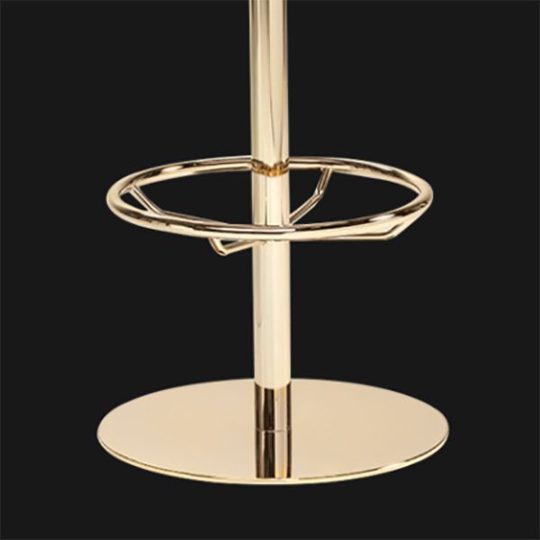Glam Rotatable Bar Stool Low Back Counter Bar Stool for Home