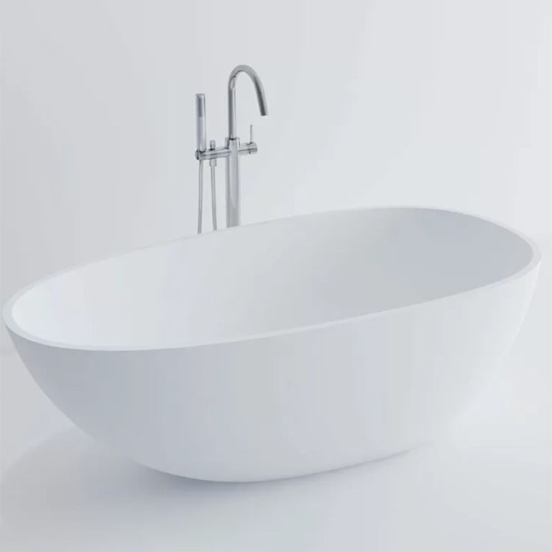 Freestanding Soaking Bathtub Antique Finish Back to Wall Bath Tub