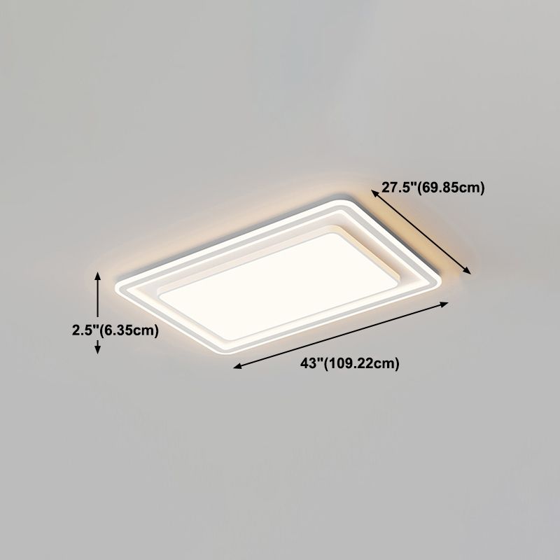 Plafonnier encastré de forme géométrique en métal, éclairage encastré moderne à 1 lumière en blanc