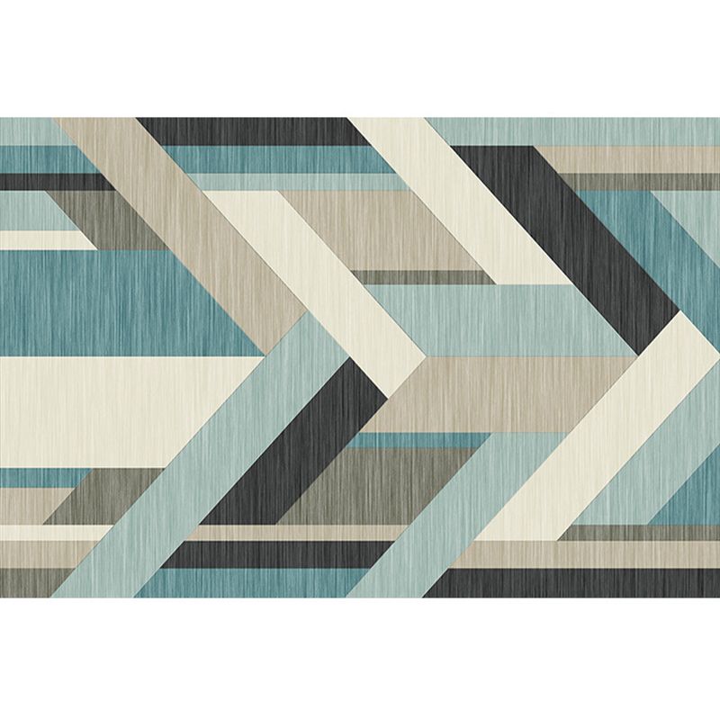Multicolor Home Rug Modern 3D Print Geometric Rug Synthetics Washable Pet Friendly Anti-Slip Backing Area Rug