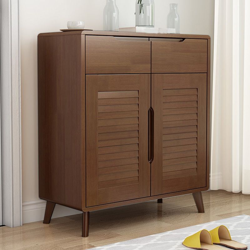 39.37" Tall Wood 2 - Door Accent Cabinet 2 - Drawer Storage Chest