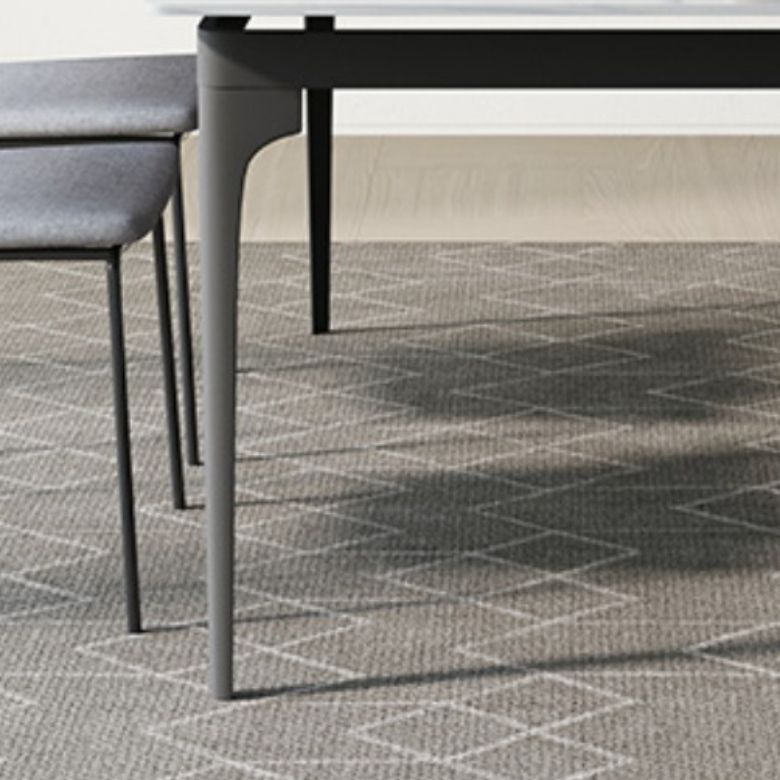 Modern 1/2/5/7/9 Pieces Dining Room Table Rectangle Stone Furniture in White