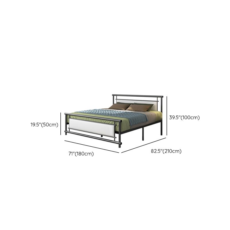 Modern Metal Open-Frame Bed Mattress Included Standard Bed with Custom Gold Legs