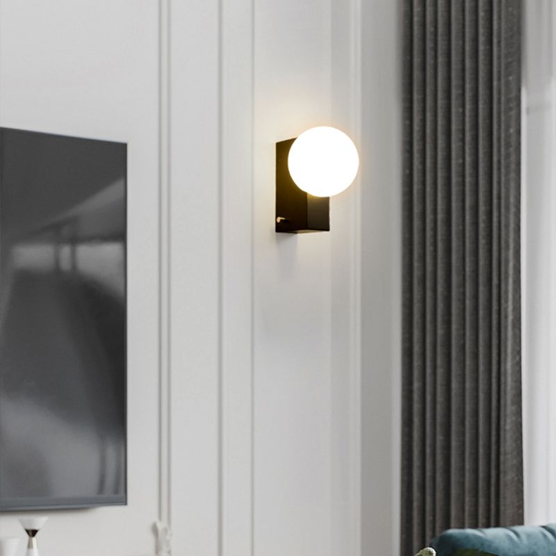 Ball Shape Glass Vanity Lights Modern Style 1 Light Vanity Light Fixtures