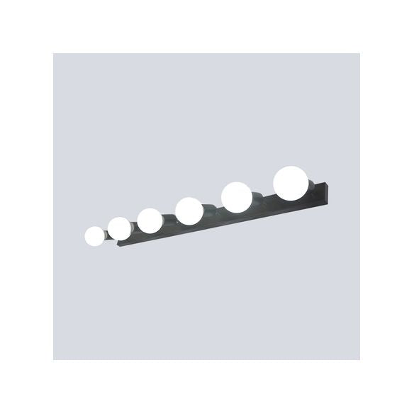 3/4 têtes d'éclairage de vanité de chambre à coucher avec ampoule exposée de style simple métal / blanc finition murale lampe