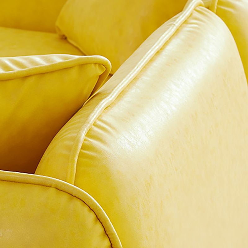 Tuxedo Arm Sofa Nordic 30.31" D x 25.2" H Faux Leather Seating