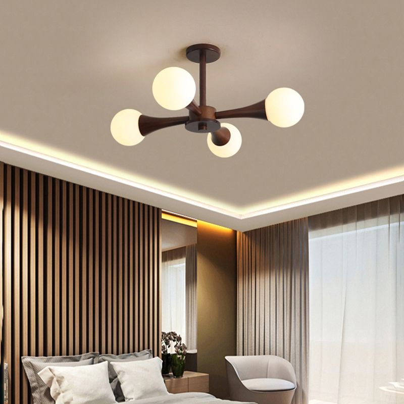 Globe Chandelier Light Fixtures Modern Multi-Head Chandelier Lamp with Glass Shade