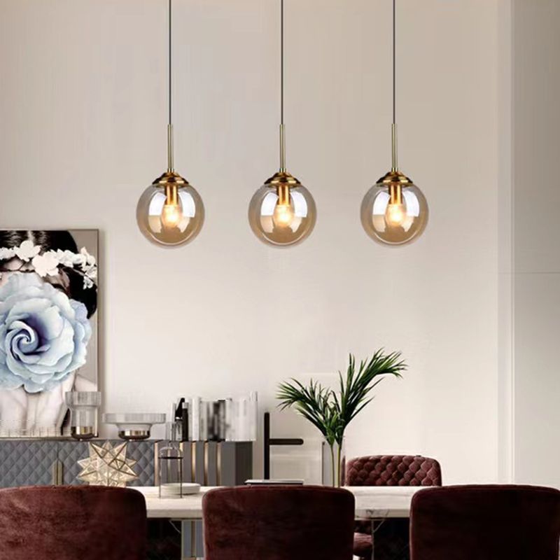 Industrial Style Ball Shape Wall Sconce Glass 1 Light Sconces for Bedroom