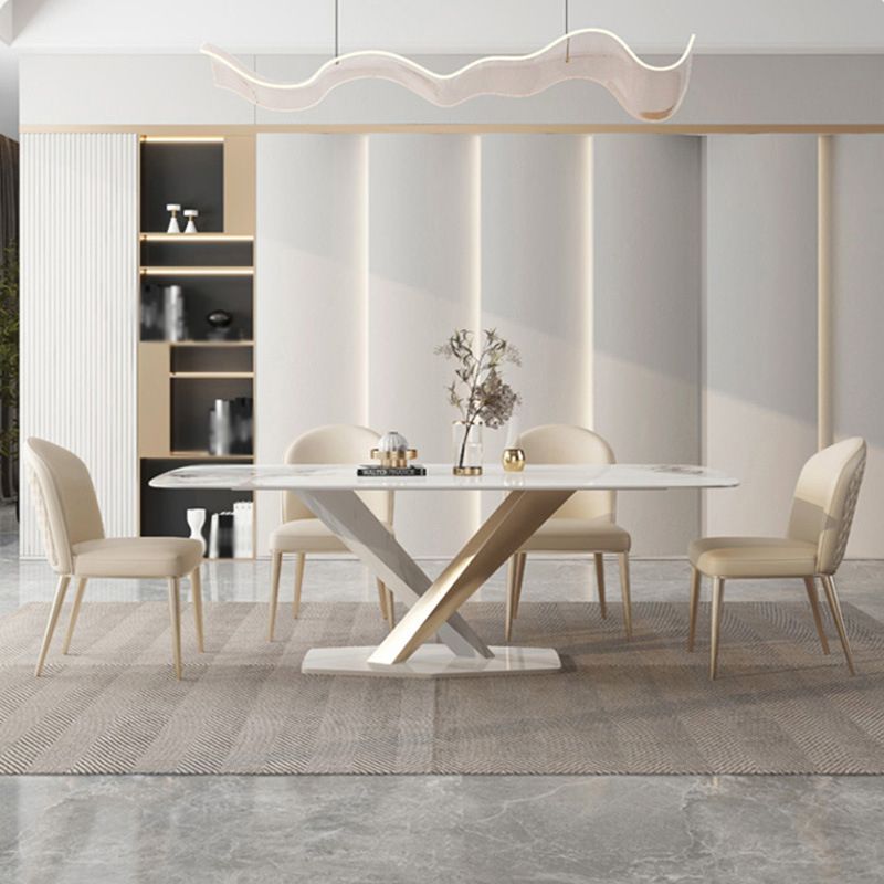 Glam Style Sintered Stone Dining Set 1/4/5/7/9 Pieces Dining Set