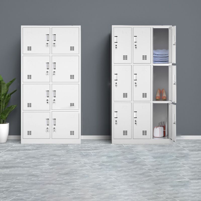 Contemporary Style Wardrobe Metal Home Wardrobe Closet with Locks