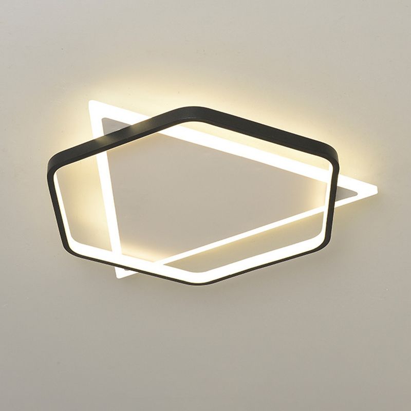 Acryl geometrische inbouwlamp moderne stijl LED zwart-witte plafondverlichting