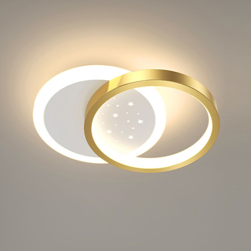 Simple LED Ceiling Light Fixture Metal Flush Mount Entry Light