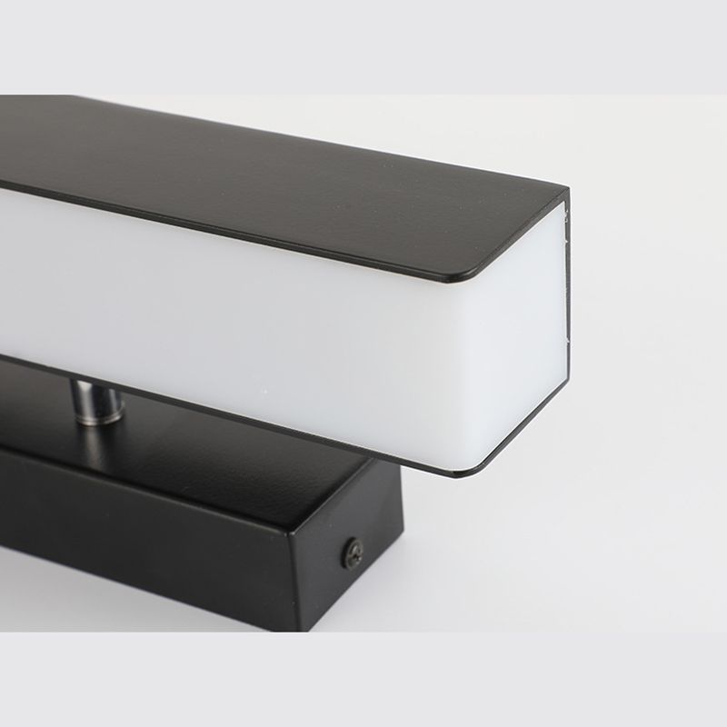 10" Wide Rectangular Acrylic LED Wall Lamp Modern Style Rotatable Bedside Light for Bedroom