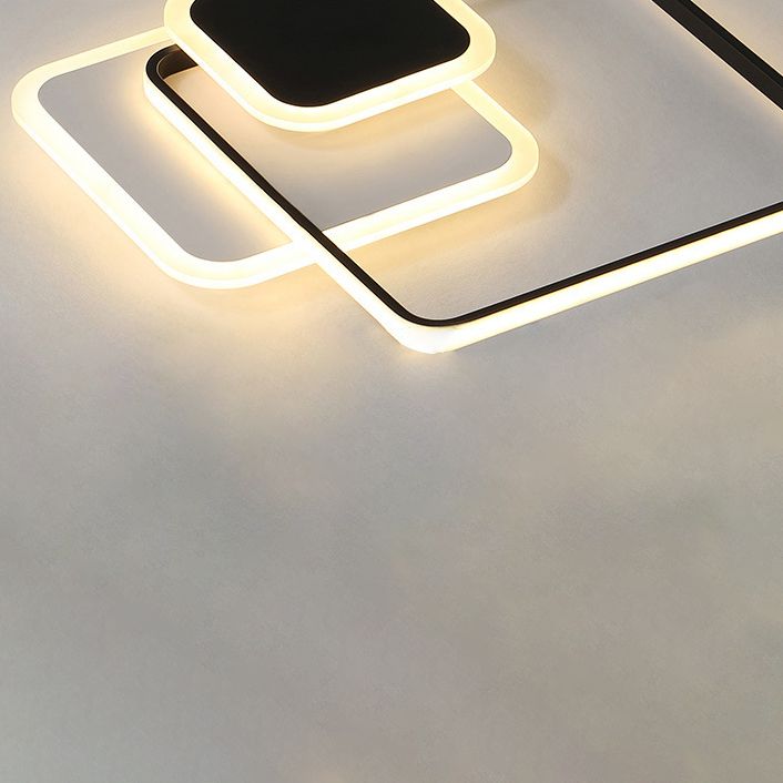 Moderne Eenvoud Acryl Flush Mount Lamps Slaapkamer Flush Mount Plafond Licht in Zwart