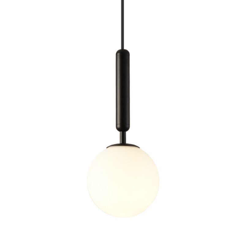 Mitte des Jahrhunderts Design Globe Hanging Lamp Glass Schatten 1 Licht Anhänger Licht für Schlafzimmer