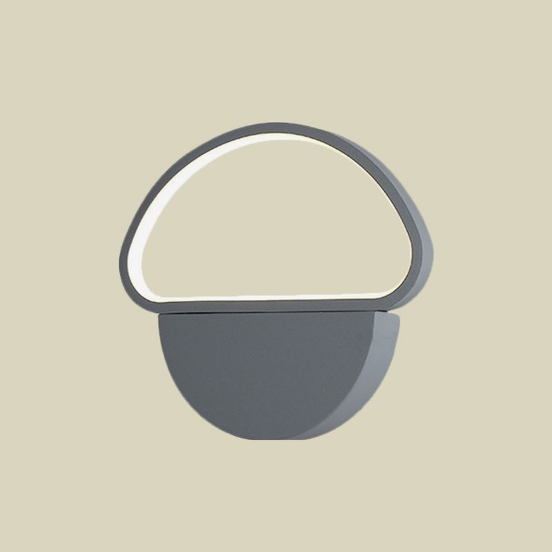 Mushroom Shaped Wall Lamp Sconce Contemporary Acrylic Grey LED Wall Mount Light for Bedroom