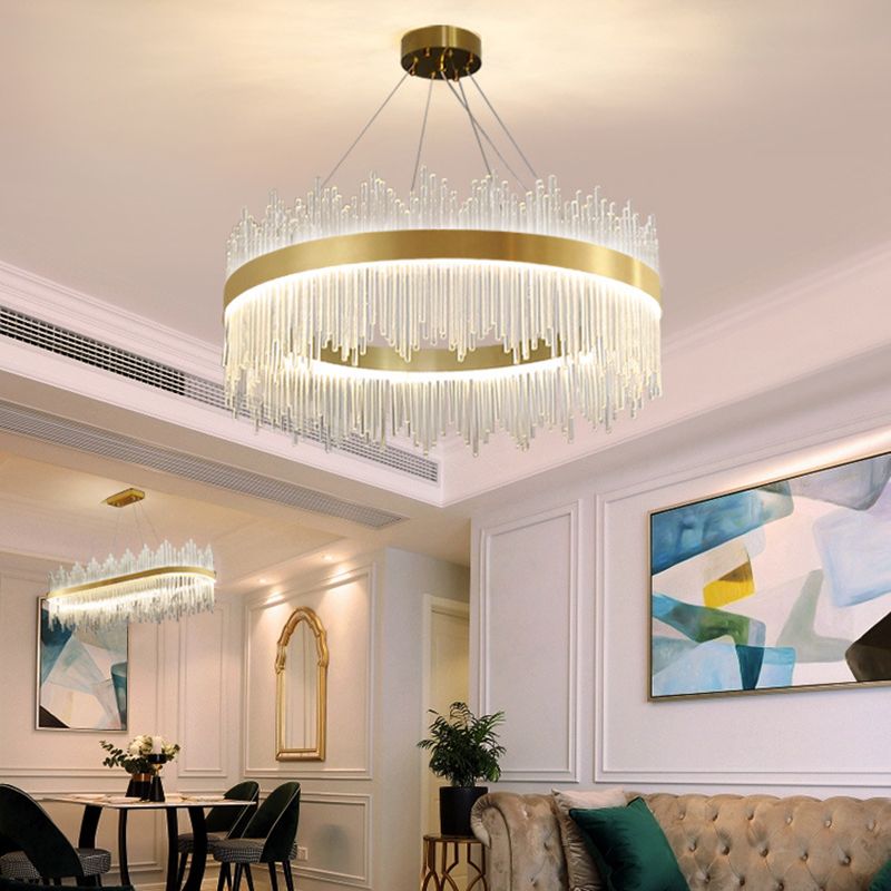 Luci a soffitto cilindriche a sospensione Lampada sospesa in stile di lusso moderno