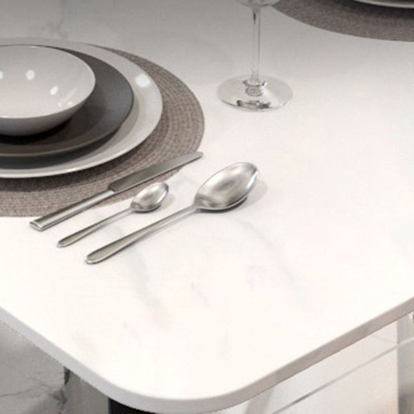 Simple Home Sintered Stone Dining Table Rectangle Shape Dining Table with 4 Legs Base