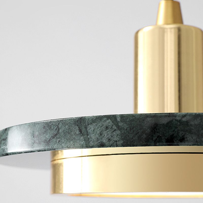 Post-modern Round Pendant Lamp Marble Dining Room LED Hanging Light Fixture