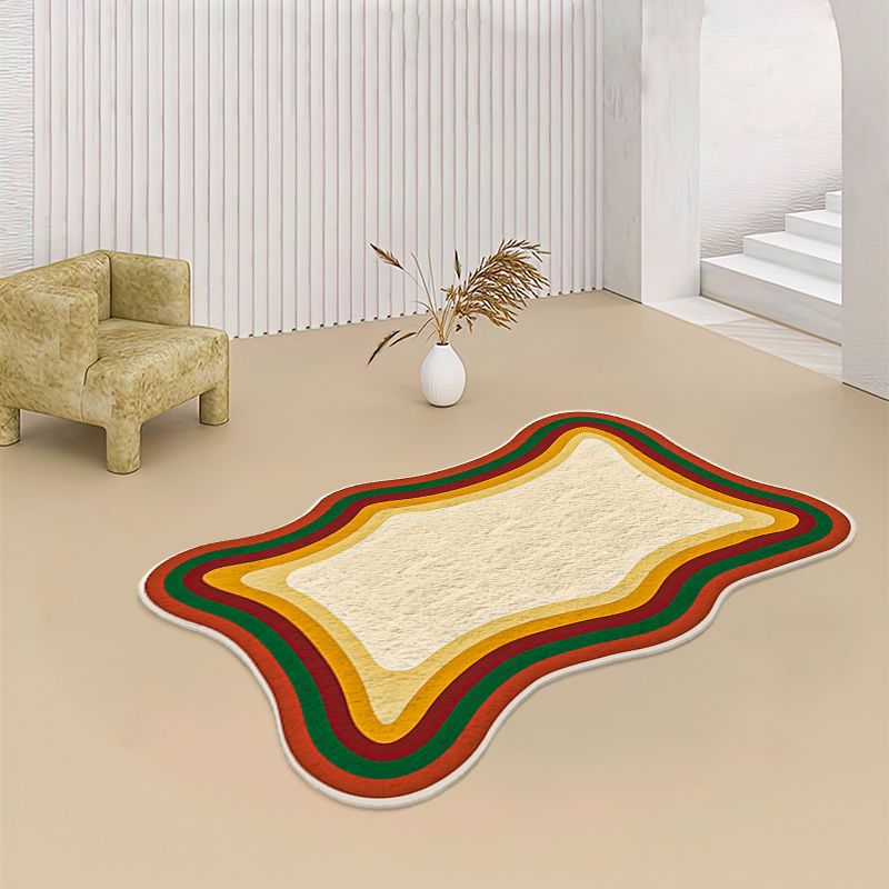 Nordic Ombre Pattern Rug Polyester Indoor Rug Non-Slip Backing Area Carpet for Home Decoration