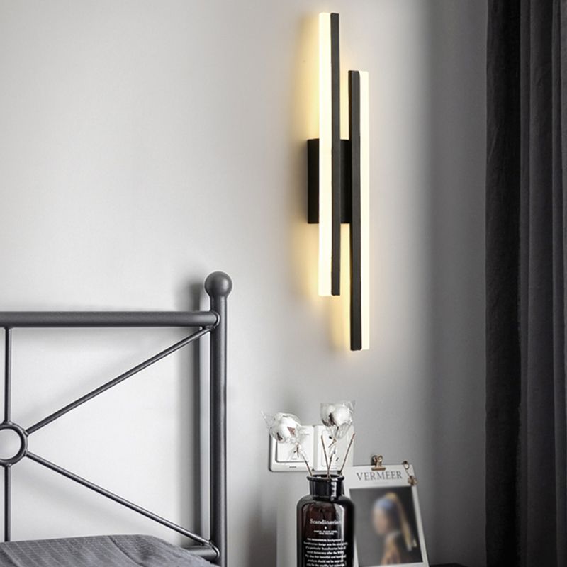 Contemporary Style Metal Wall Light Geometric LED Wall Sconce for Living Room