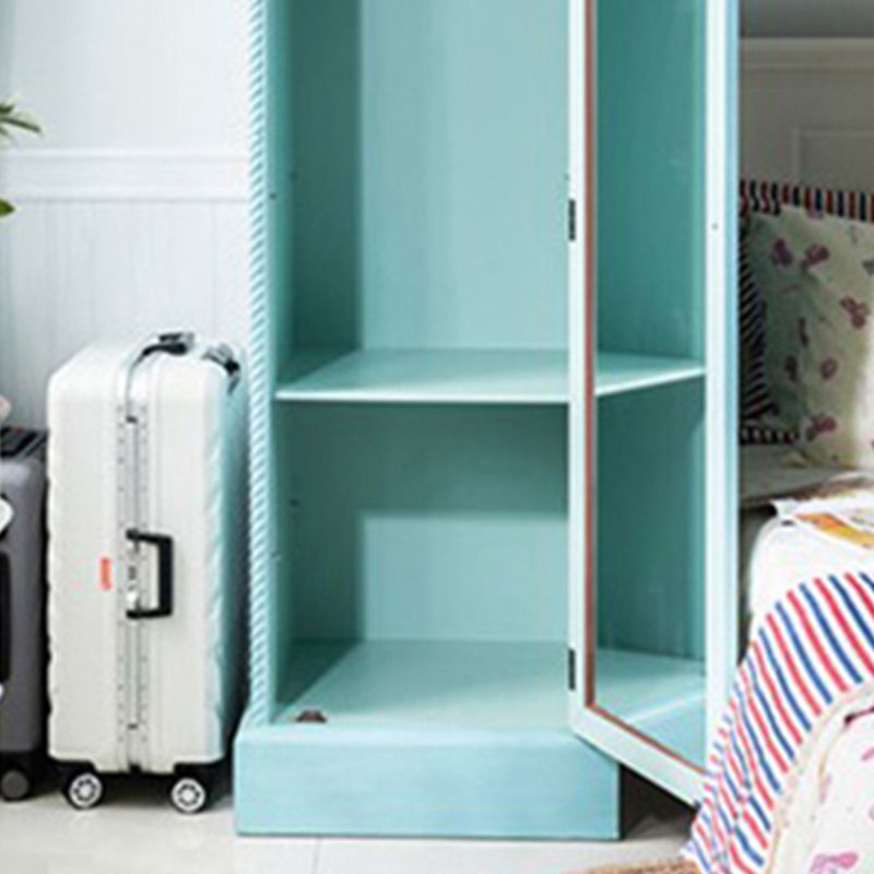 Cottage Style Bedroom Wardrobe Cabinet Wooden Storage Cabinet with Garment Rod