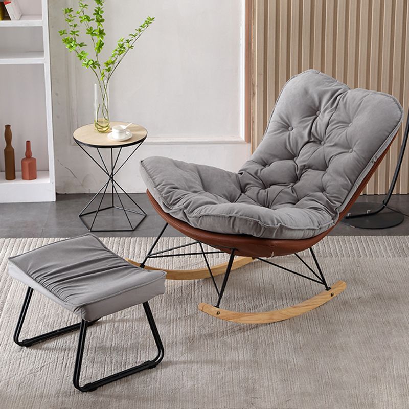 Modern Single Rocker Chair Waterproof Simple Chair for Bedroom and Living Room