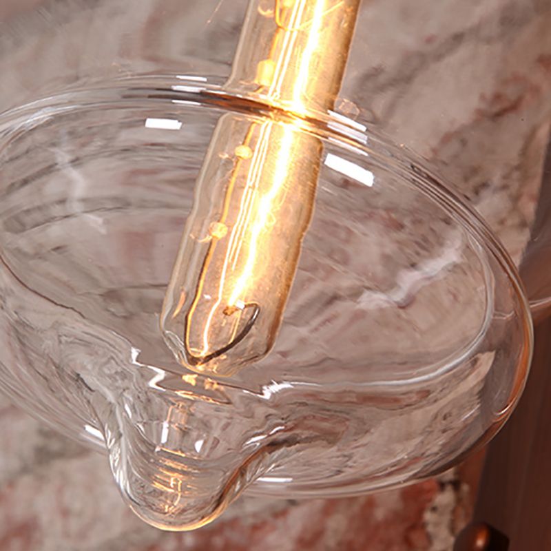Industrial Glass Shade Wall Light Brown 26" High 1 Light Wall Sconce for Bar