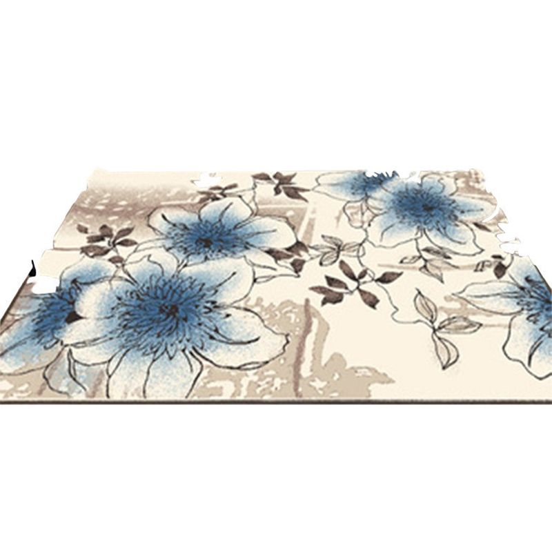 Multi Color Simple Style Rug Polypropylene Geometric Print Rug Washable Non-Slip Backing Pet Friendly Rug for Living Room