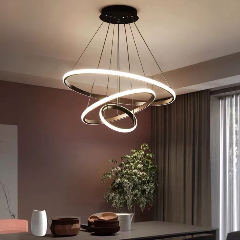 Moderne minimalisme stijl hanger kroonluchter licht metaal 3 licht plafond hanglampje voor woonkamer