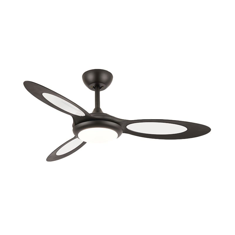 3 Blades LED Anhänger Leuchte Leuchte Traditionelle Esszimmer Halbmontage Beleuchtung mit Kreis Acrylschatten