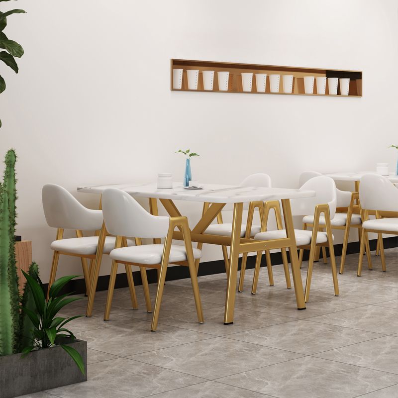 5 Pcs Dinette Set with Manufactured Wood Dining Table and Padded Chairs