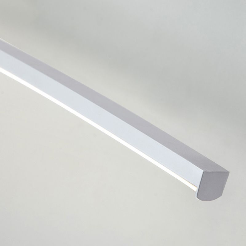 Metal Slim Wall Vanity Light Modern Style 1 Light Vanity Lighting Ideas in White