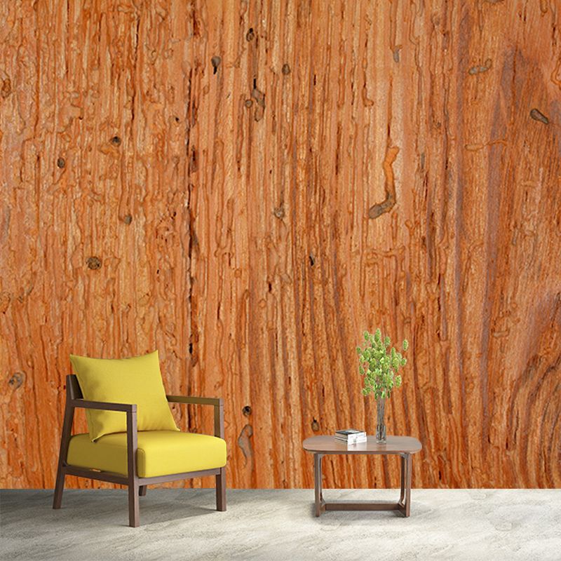 Horizontal Photography Wood Texture Mural Industrial Style for Sleeping Room