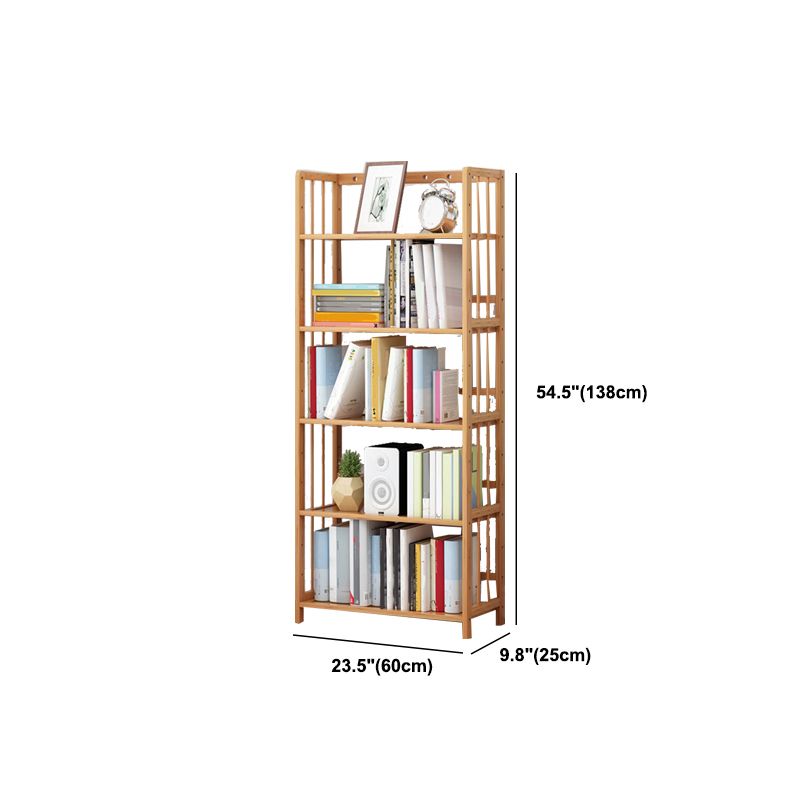 Modern Natural Book Shelf Bamboo Open Back Shelf Bookcase for Home