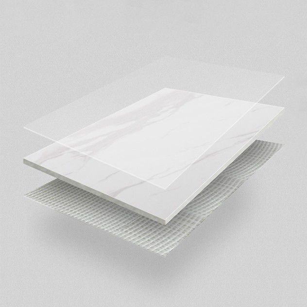 Modern & Contemporary White Desk Sintered Stone Bedroom with 3-Drawer Writing Desk