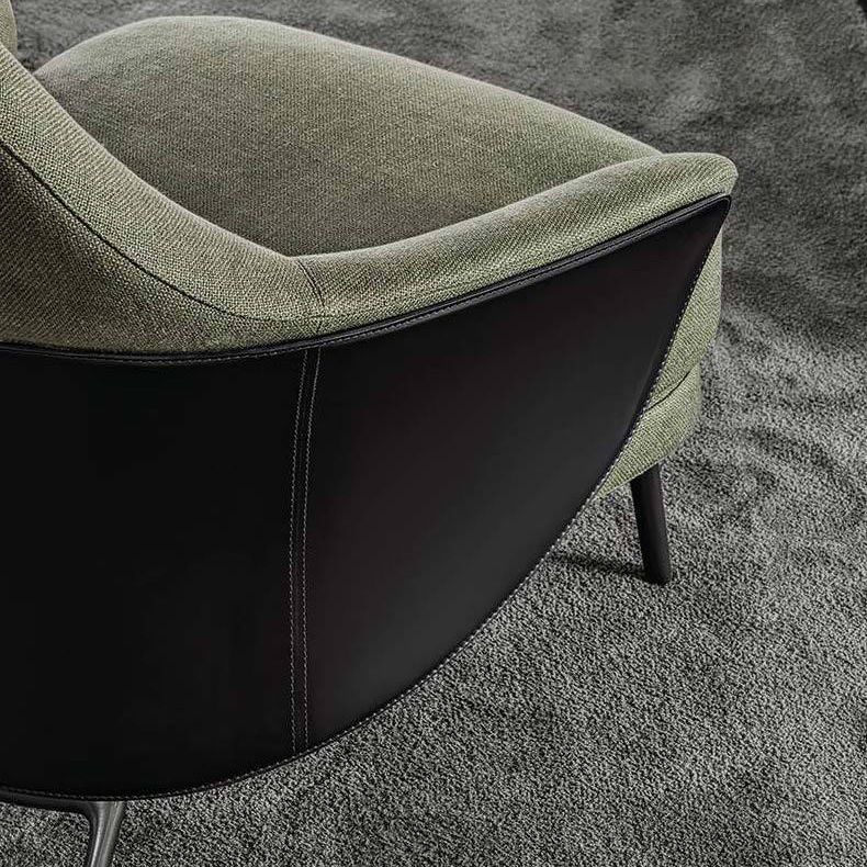 Basic Four Legs Lounge Chair Contemporary Solid Color Accent Armchair