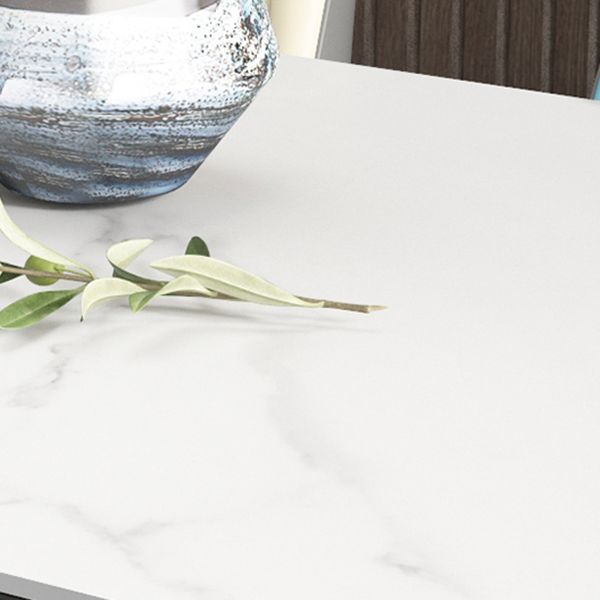 Rectangle Dining Table 4 Legs Dining Table with Solid Wood Base