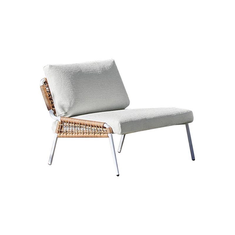 Modern Patio Dining Chair Set Metal Armless Dining Side Chair