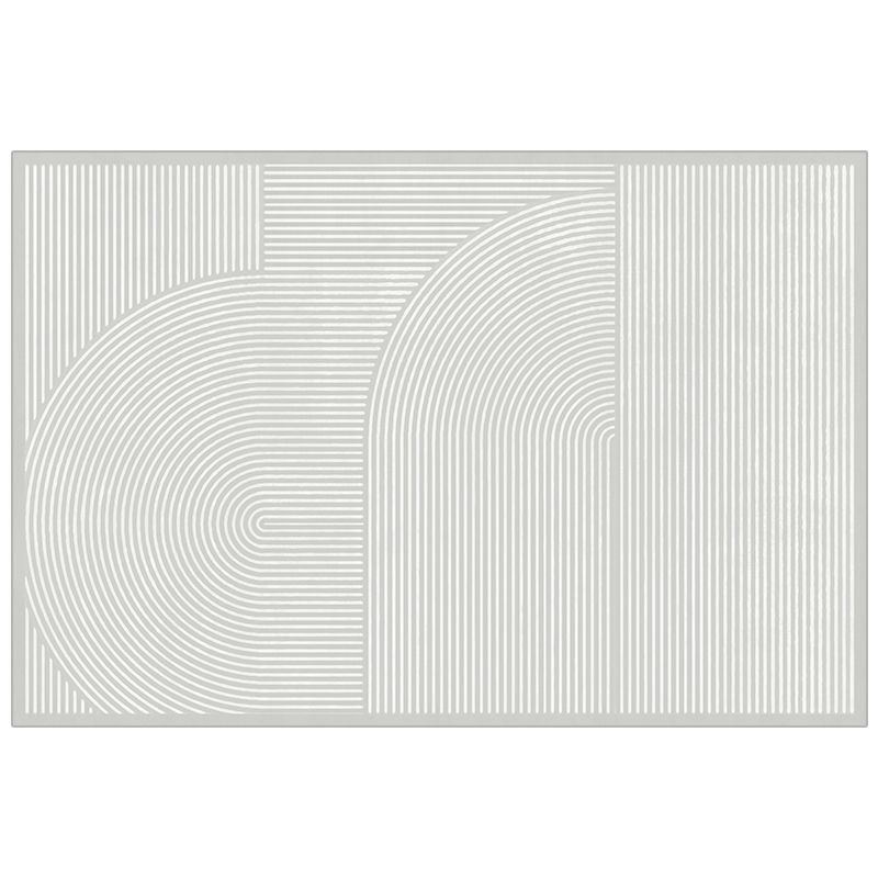 Modern Tribal Diamond Rug Beige Polyester Carpet Stain Resistant Rug for Living Room