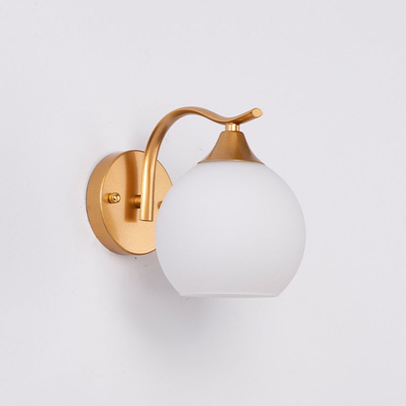 Contemporary Style Orb Wall Mounted Light Glass 1 Light Wall Mounted Lamp