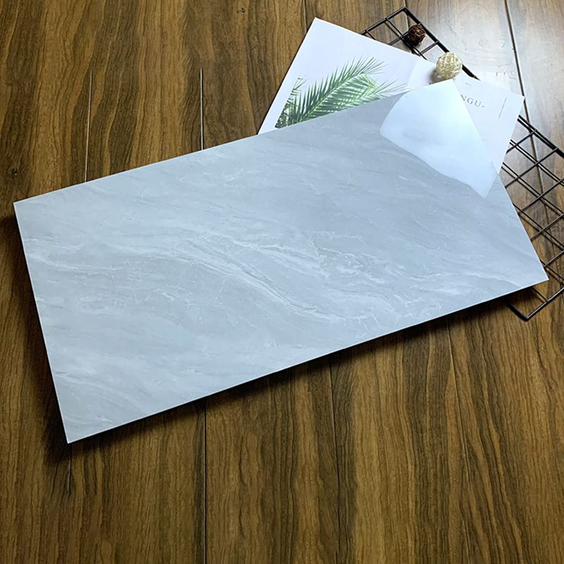 Marble Appearance Singular Tile Mirrored Rectangular Wall Tile