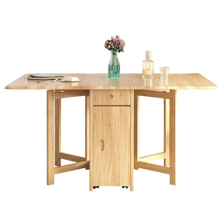 Midden-eeuwse moderne tafel rechthoek eetkamer rubberen hout vaste houten tafel (alleen tafel)