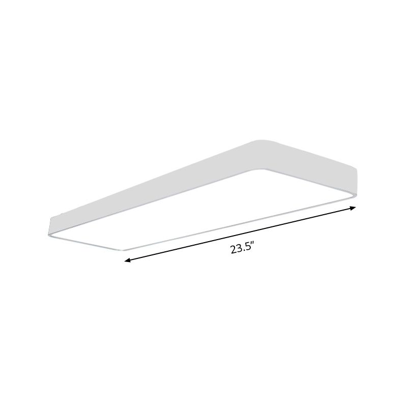 23.5"/23.5"/47" Wide Rectangular Metal Flush Mount Simplicity Led Flush Ceiling Lamp Fixture with Acrylic Diffuser