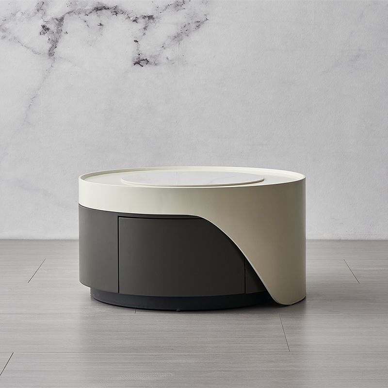 Wood Coffee Cocktail Table with Tray Top Abstract Coffee or End Table with Storage