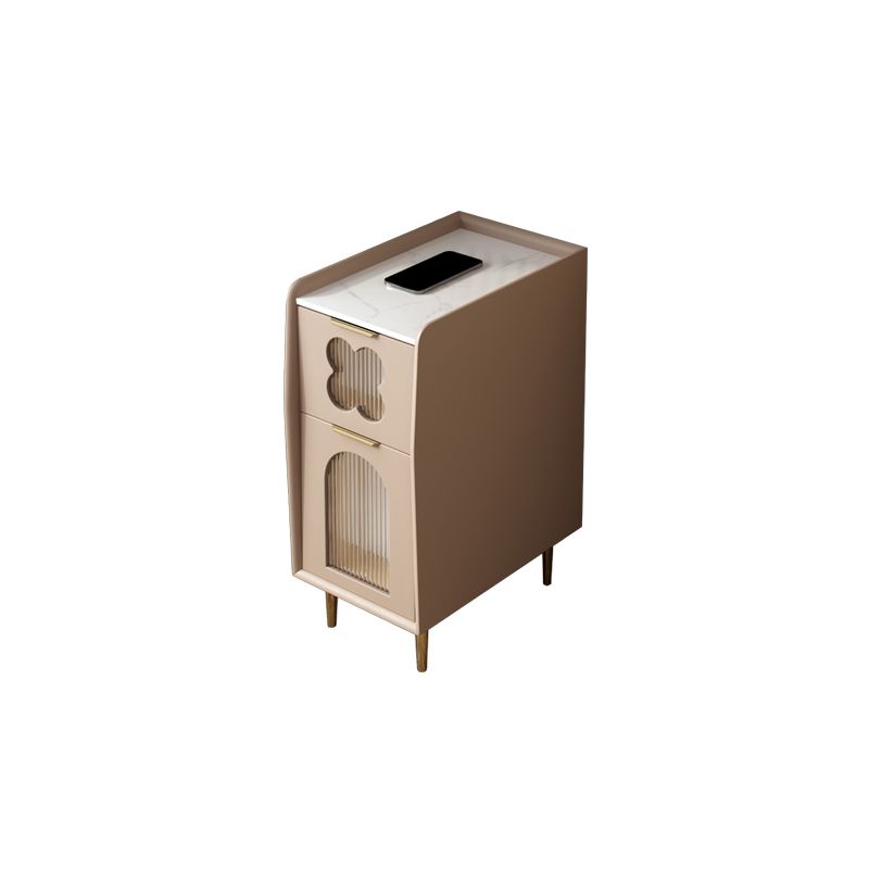 Solid Wood Drawer Storage Night Table Modernism Bed Nightstand